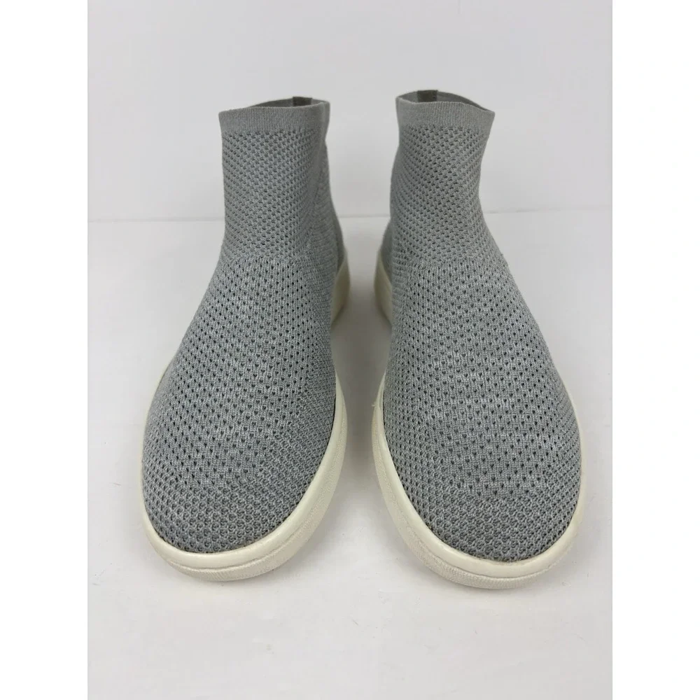 Eileen Fisher Point Recycled Knit Sneakers Shoes Gray Stretch Women's Size 9.5.